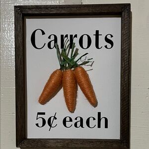 Farmhouse Carrot Wall Sign 🥕